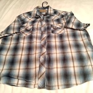 Wrangler Pearl Snap Buttons Dress Shirt 2xl Preowned